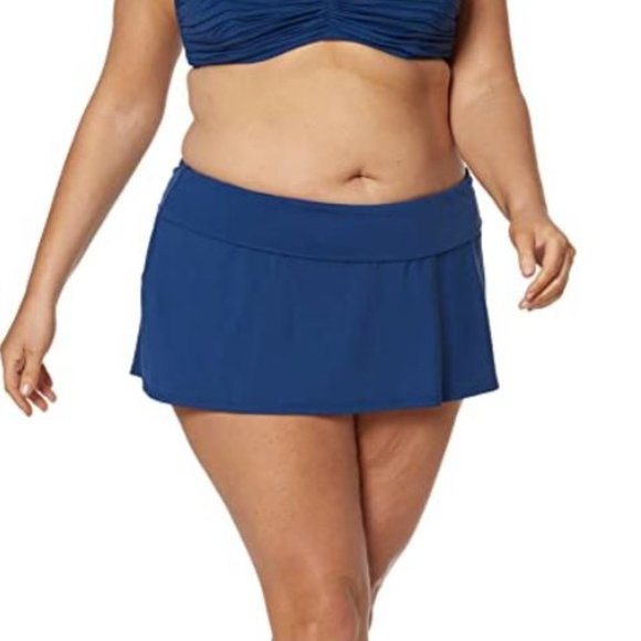 Bleu | Rod Beattie Plus Size  Swimsuit Bikini Bottom Navy - Picture 1 of 2